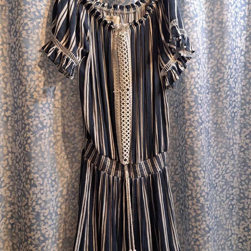 Ocean Drive Navy and White Striped Mini Dress